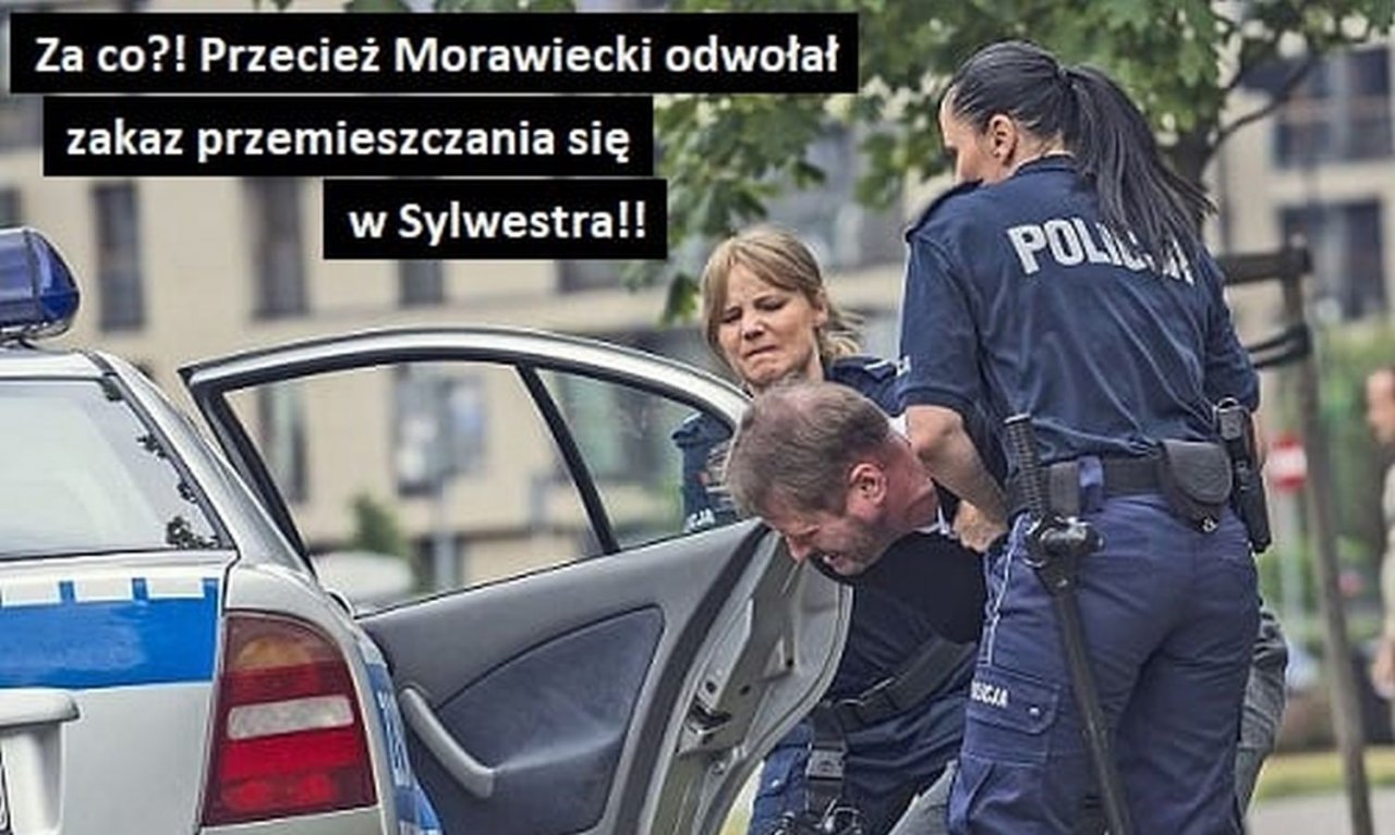 Polski rząd wprowadził, a później odwołał godzinę policyjną w Sylwestra! Internauci tworzą memy!