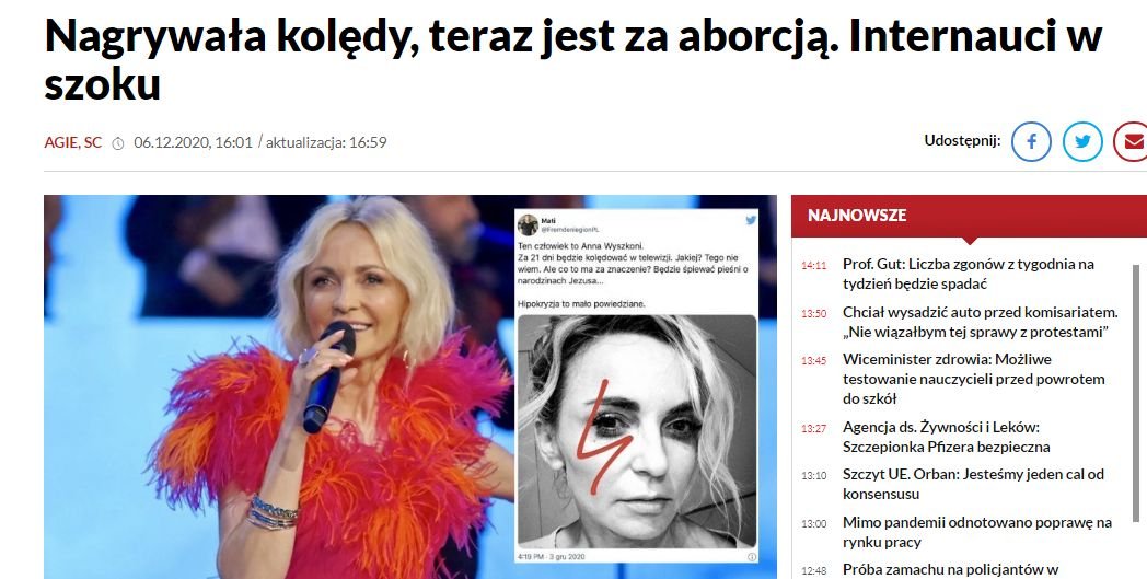 Anna Wyszkoni Odpowiada Na Atak W Materiale Tvp Jest Tak Absurdalny że Brakuje Słów 