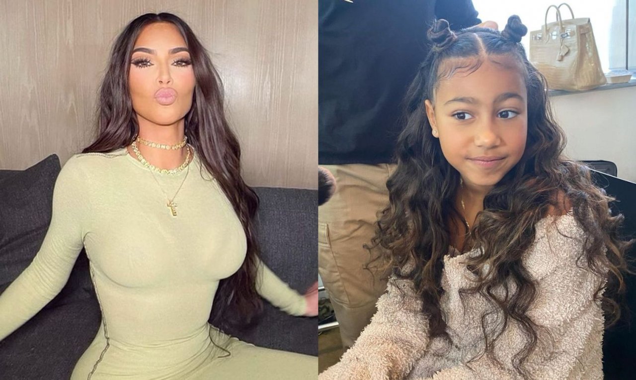 Kim Kardashian wyprostowała naturalnie kręcone włosy córce, North! Powinna to robić?