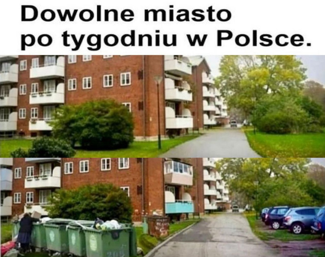 Mem "dowolne miasto po tygodniu w Polsce" robi furorę w sieci! Faktycznie tak jest?