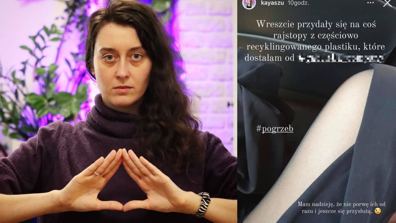 Influencerka Kaya Szulczewska oznaczyła markę rajstop na pogrzebie ojca. Spadła na nią lawina krytyki