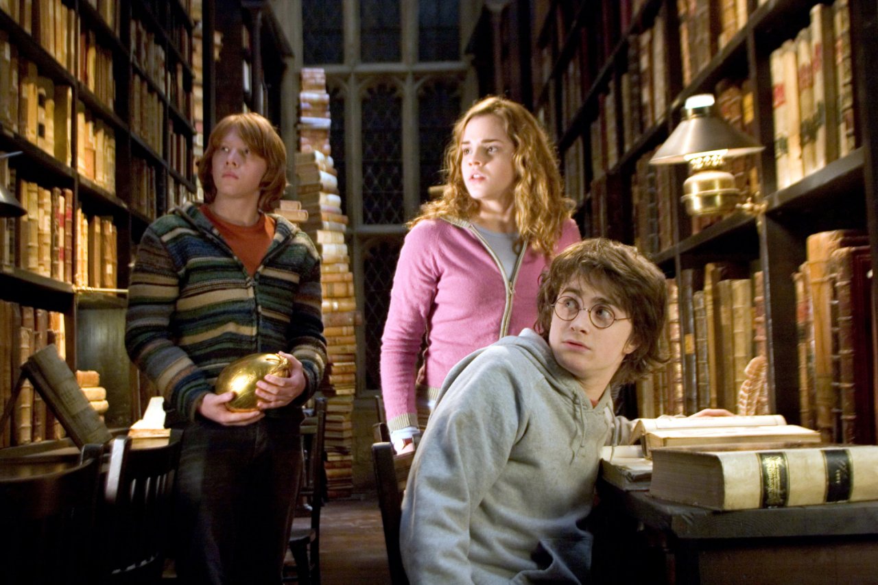 Hermiona, Harry i Ron w filmie "Harry Potter"