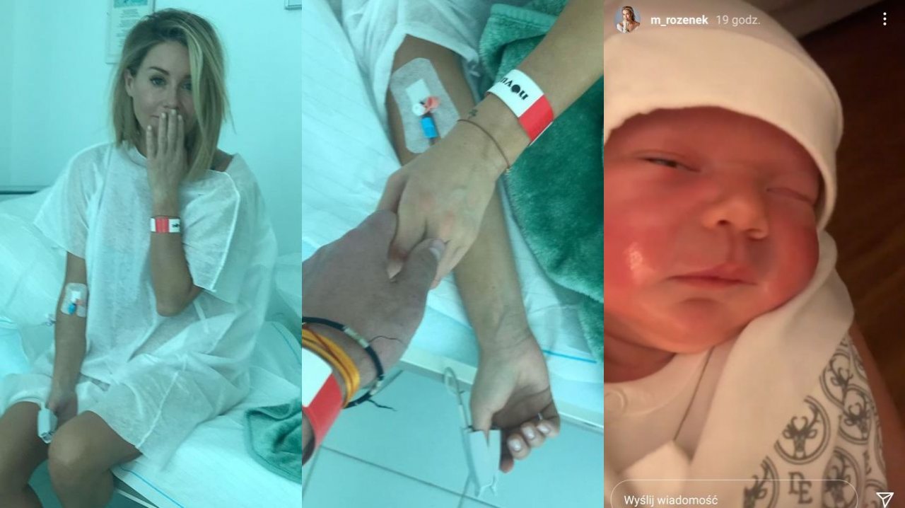 Małgorzata Rozenek pokazała niepublikowane wcześniej zdjęcia ze szpitala i tuż po porodzie! 1-dniowy Henio wyciska łzy