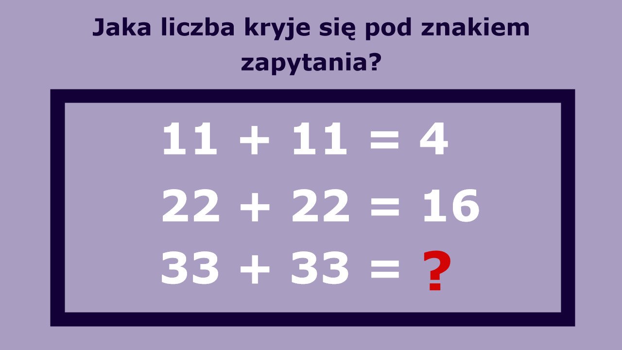 Matematyczna zagadka tylko dla tęgich umysłów! Jesteś w stanie ją rozwiązać?