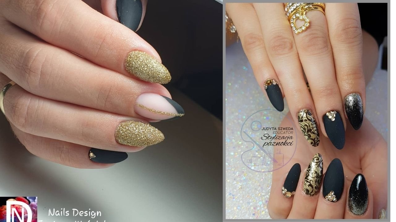 Paznokcie czarno-złote - elegancja i styl. Zobacz najpiękniejsze stylizacje!