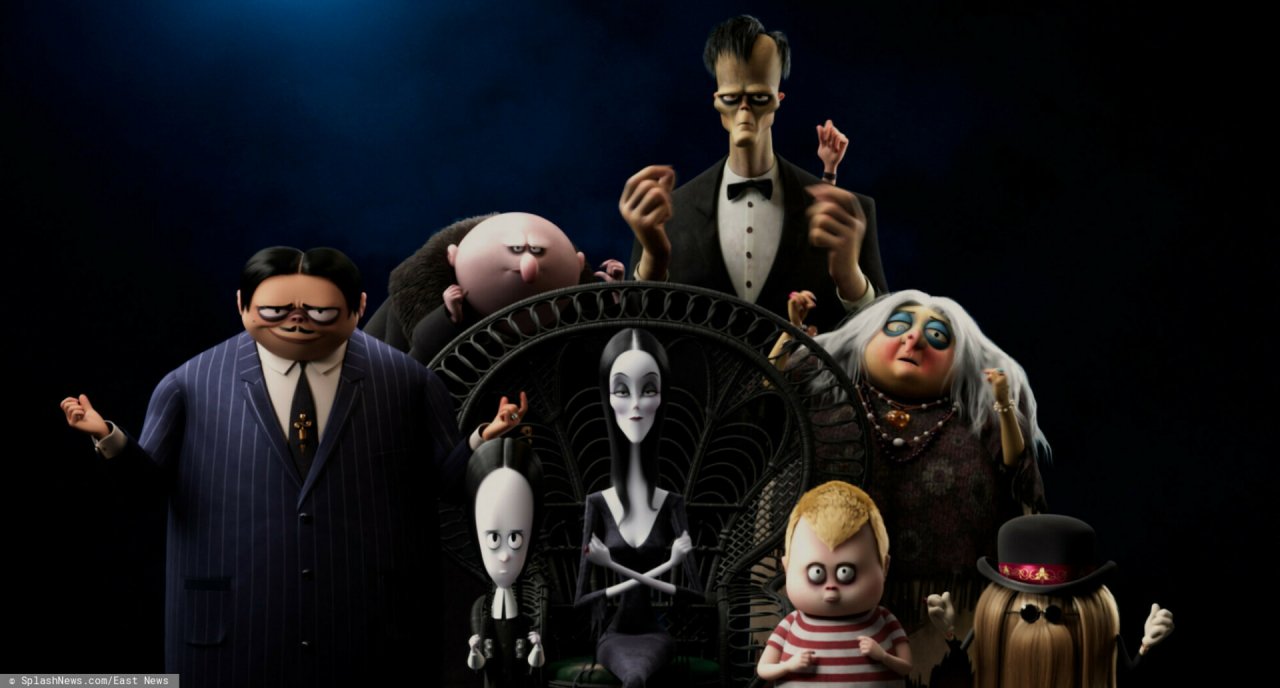 Animowana rodzinka z filmu animowanego na podstawie kultowej produkcji "Rodzina Addamsów"