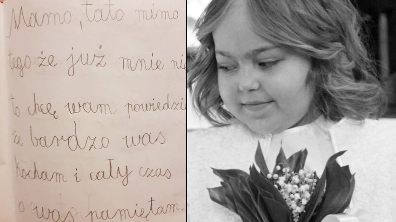 Rozdzierający serce list pożegnalny 8-letniej Małgosi... "Nie płaczcie za mną tylko cieszcie się życiem"