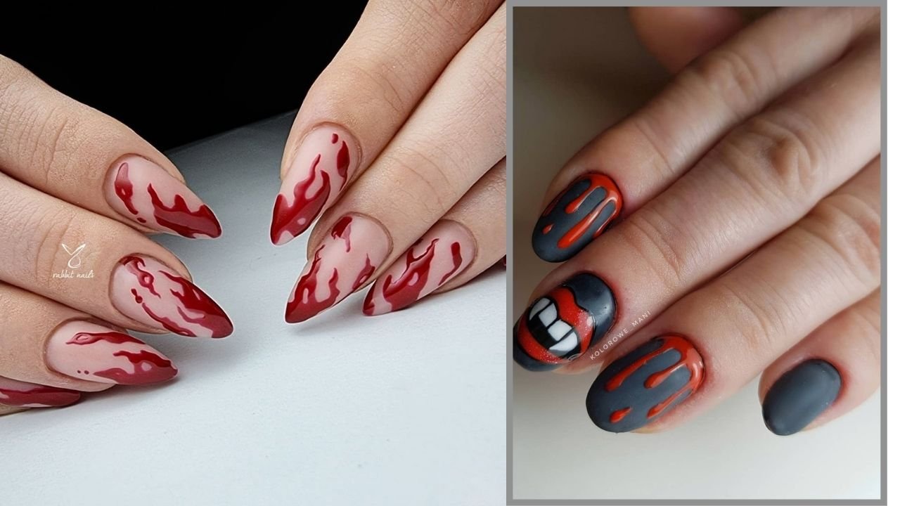 Krew na paznokciach to doskonały pomysł na Halloween! Zobacz, jak zrobić
