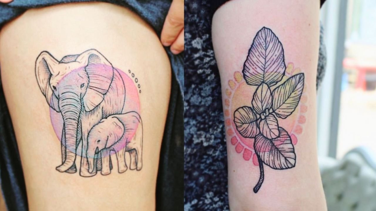 Akwarelowe tatuaże, dla których inspiracją była natura!