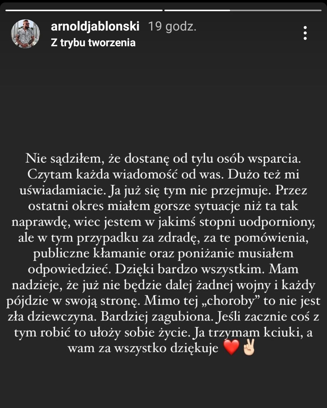 Arnold Jabłoński na Instagramie