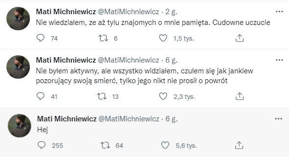 Mateusz Michniewicz na Twitterze