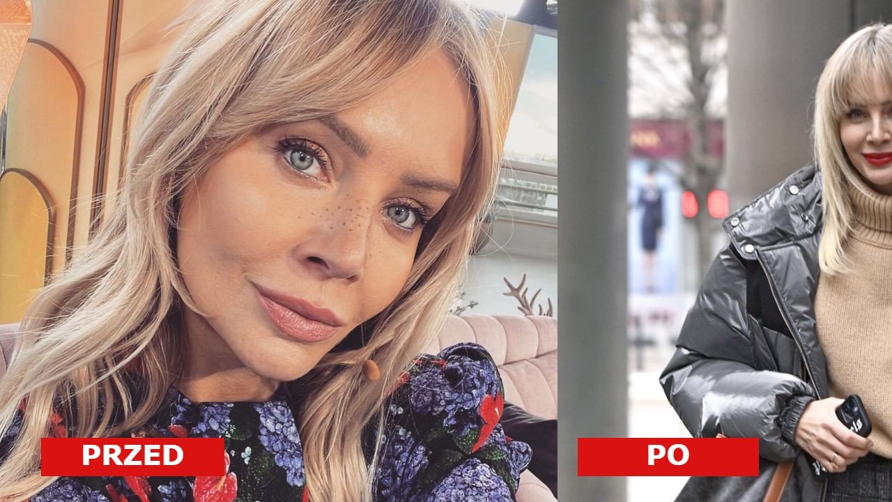 Agnieszka Woźniak-Starak w nowej fryzurze wychodzi ze studia "Dzień dobry TVN". Modna prosta grzywka odmłodziła ją o 10 lat!