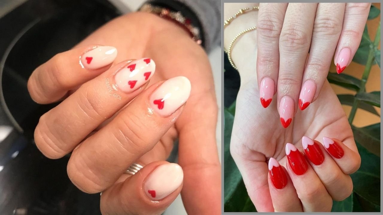 Manicure żelowy na Walentynki - oto romantyczne paznokcie!