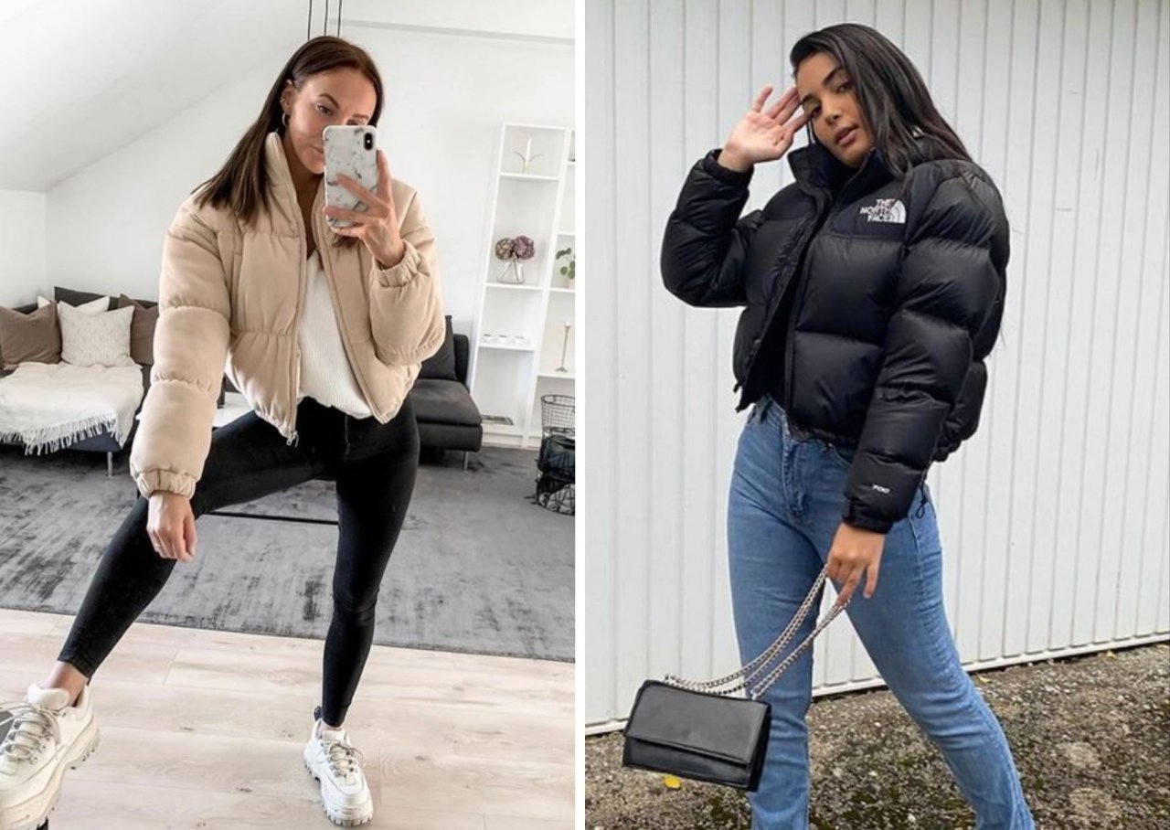 modelki w kurtkach puffer