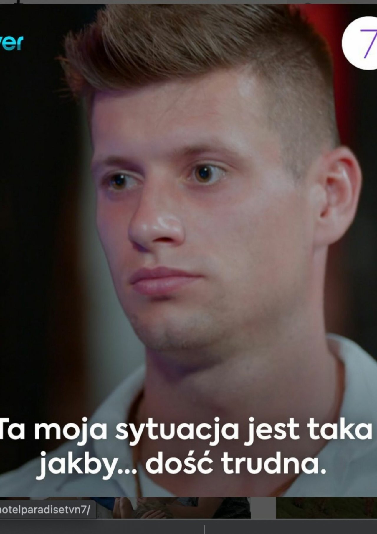 Michał Macura zbliżenie na twarz