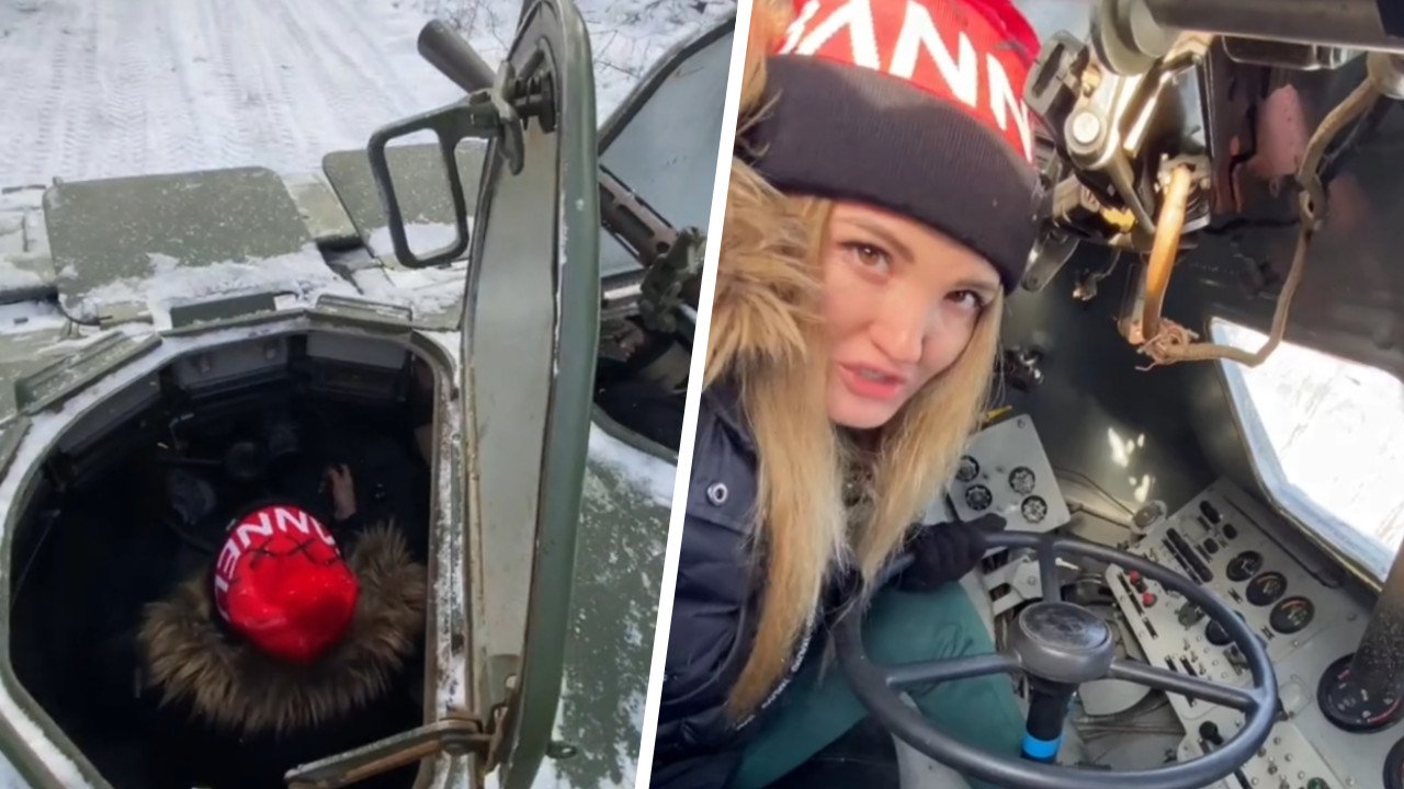 Młoda dziewczyna pokazuje, jak uruchomić rosyjski wóz opancerzony! To nagranie podbija Internet!