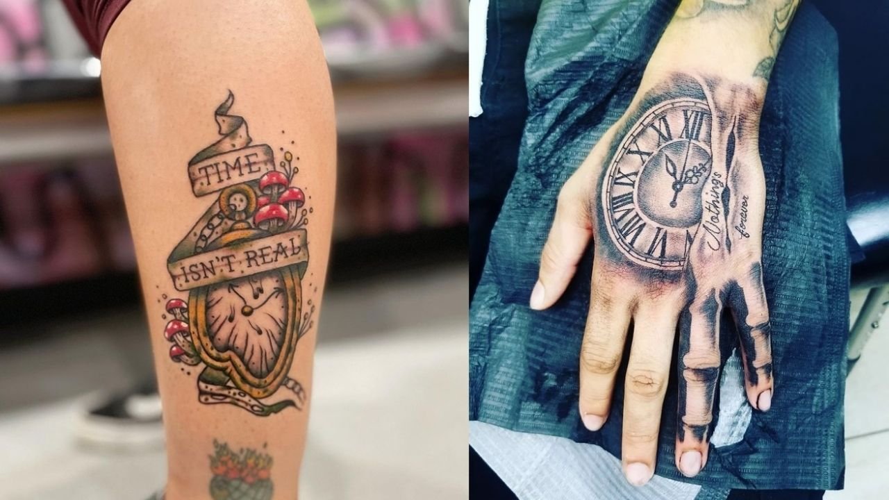 Tatuaż zegar - poznaj jego znaczenie i zobacz 19 wyjątkowych pomysłów na wzory tatuaży