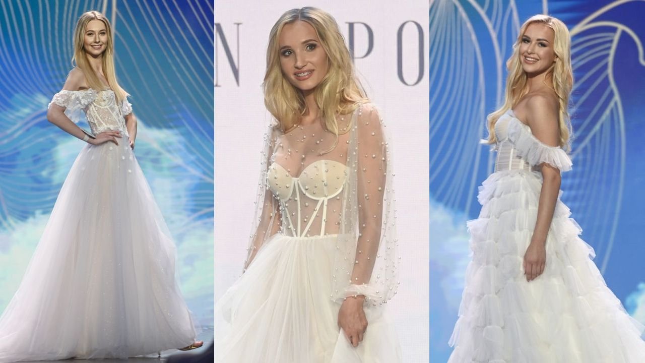 Miss Warszawy 2022: Finalistki w sukniach ślubnych na sezon ślubny 2022! Tiulowy model z gorsetową górą wyglądał jak ekskluzywna bielizna!