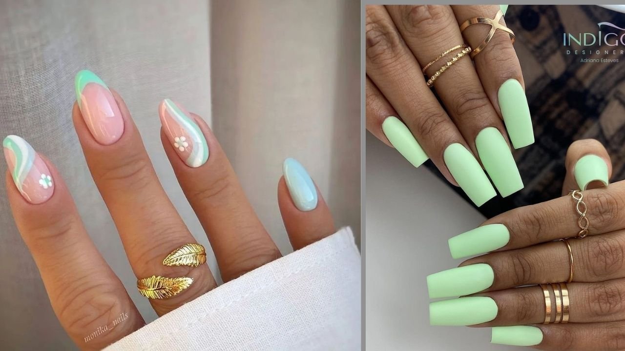 #mintnails - miętowe paznokcie. Zobacz najpiękniejsze wiosenne paznokcie!