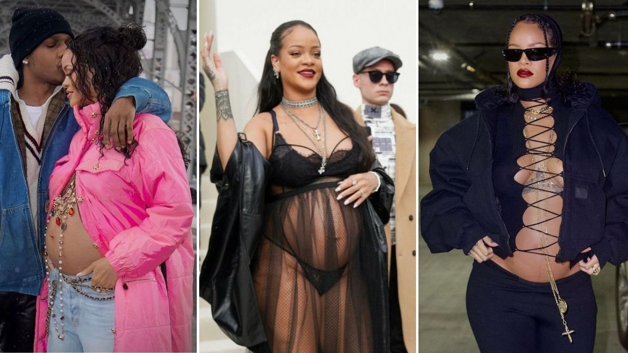 Rihanna znów paraduje z odsłoniętym brzuszkiem! To stylizacja czy piżama?