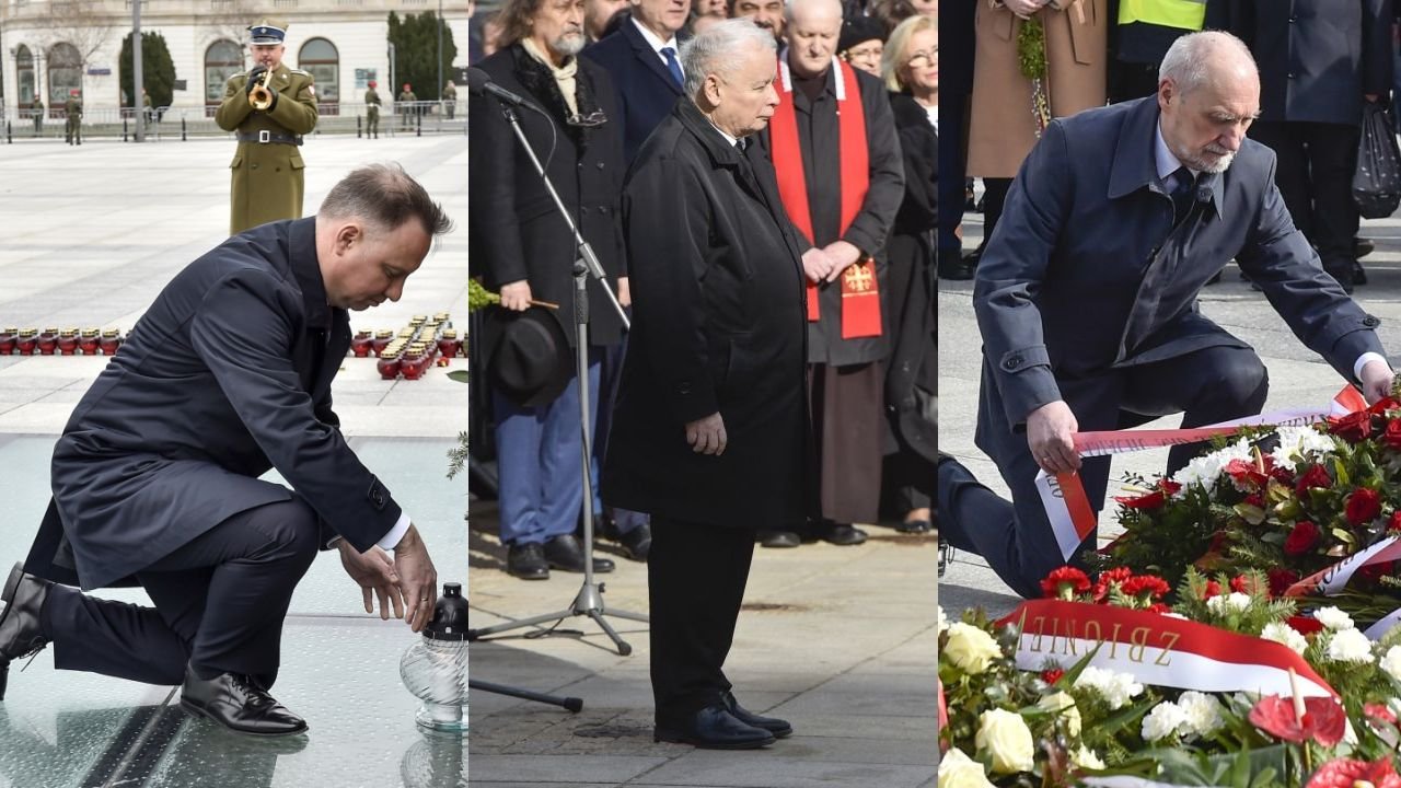 Obchody 12. rocznicy katastrofy lotniczej pod Smoleńskiem: Duda, Morawiecki, Kaczyński, Macierewicz złożyli hołd
