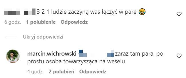 Marcin Wichrowski, komentarz na Instagramie