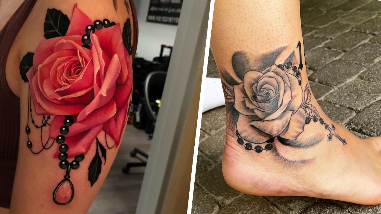 #rosetattoo - tatuaż róży. To piękny, kobiecy, wielowymiarowy i uniwersalny wzór! Zobacz 15 najlepszych projektów!