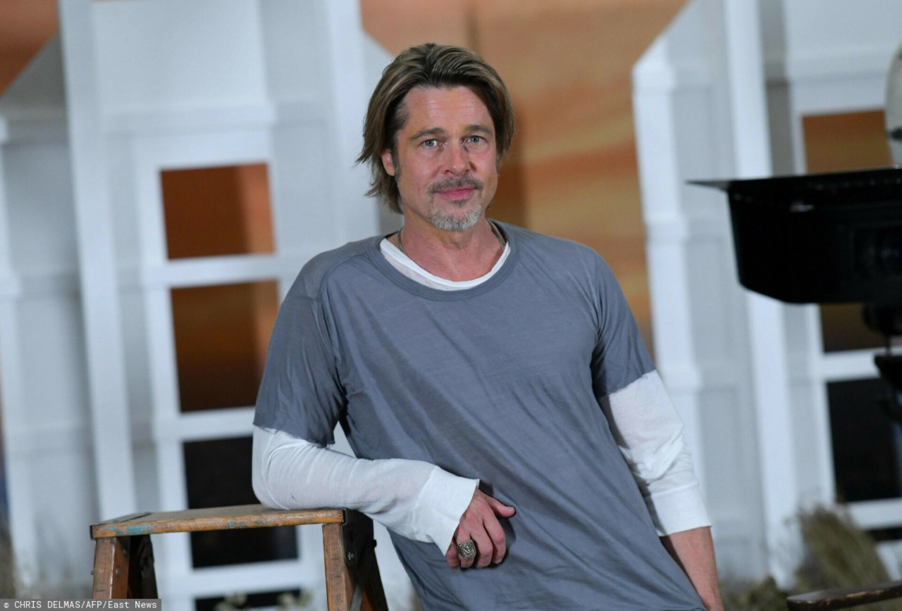 Brad Pitt podczas sesji zdjęciowej do filmu "Pewnego razu w Hollywood"