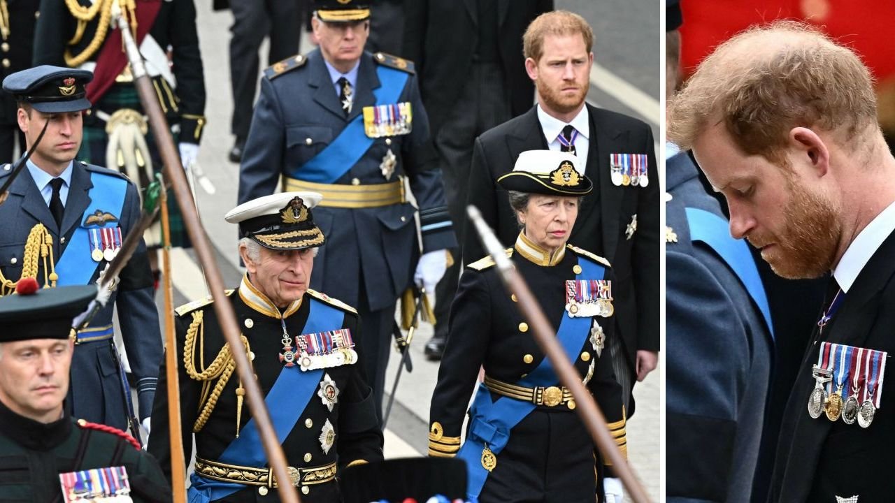 Książę Harry na pogrzebie Królowej Elżbiety II wystąpił bez munduru. Musiał zadowolić się frakiem z orderami. Dlaczego?