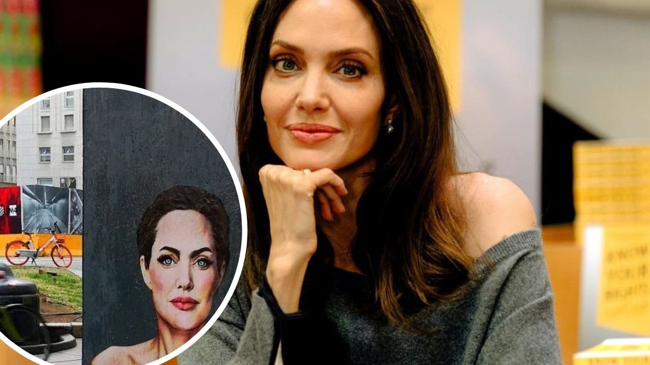 Angelina Jolie z bliznami po mastektomii na muralu w Mediolanie! Kontrowersyjny artysta uwiecznił aktorkę w ramach Miesiąca Świadomości Raka Piersi