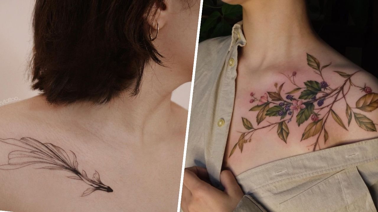 Tatuaże na obojczyku - to niezwykłe miejsce do tatuowania. Zobacz najlepsze stylizacje!