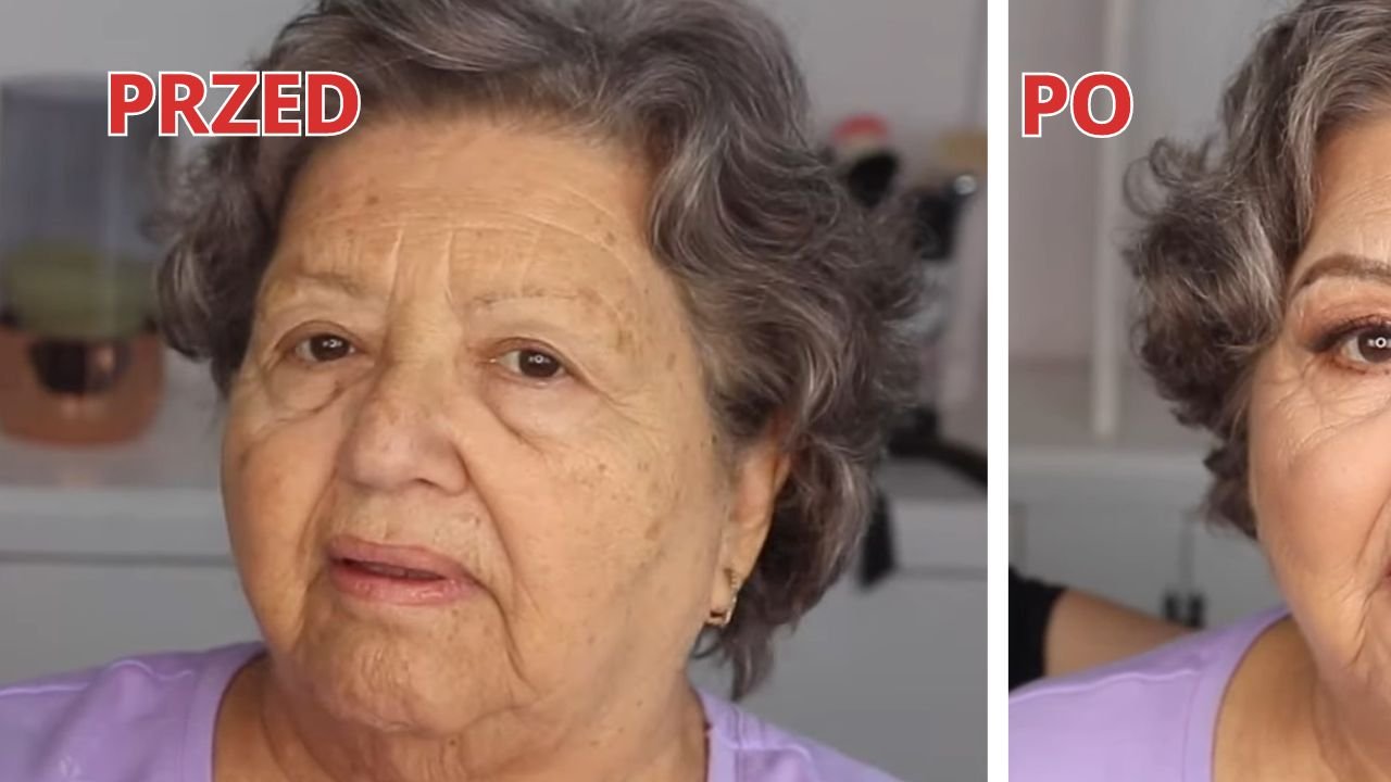 83-latka nigdy nie nosiła makijażu. Wnuczka przeprowadziła na niej odmładzającą, makijażową metamorfozę
