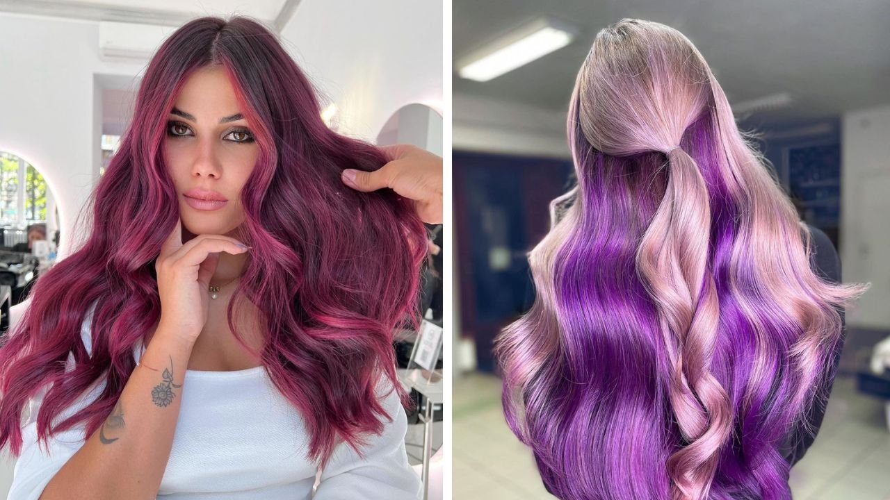 Violet hair - odważny, fryzjerski trend na wiosnę 2023! Zobacz 15 modnych propozycji na fioletowe włosy