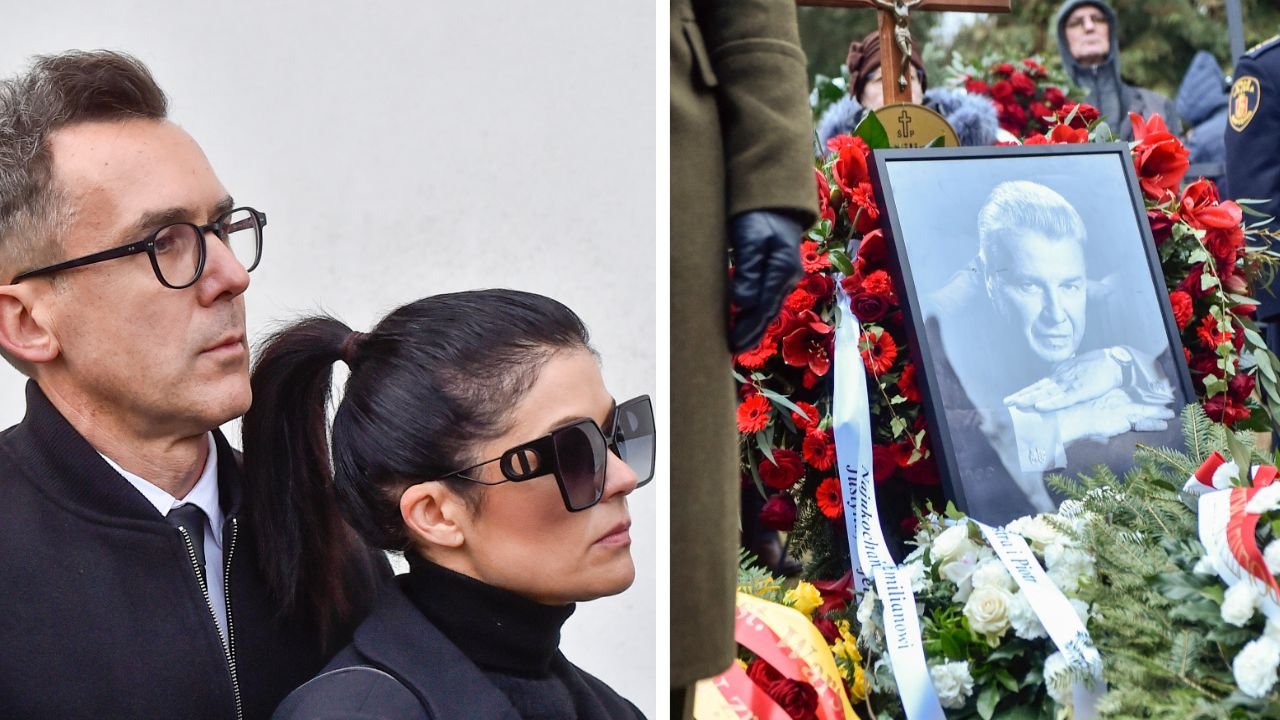 Katarzyna Cichopek i Maciej Kurzajewski na pogrzebie Emiliana Kamińskiego. Tak aktorka żegnała swojego mentora z "M jak miłość"