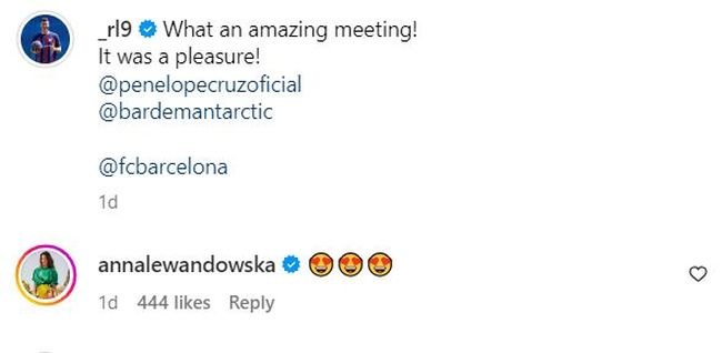 Anna Lewandowska, komentarz na Instagramie