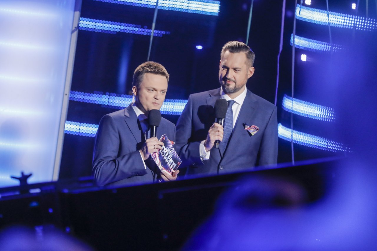 Szymon Hołownia i Marcin Porkop w garniturach