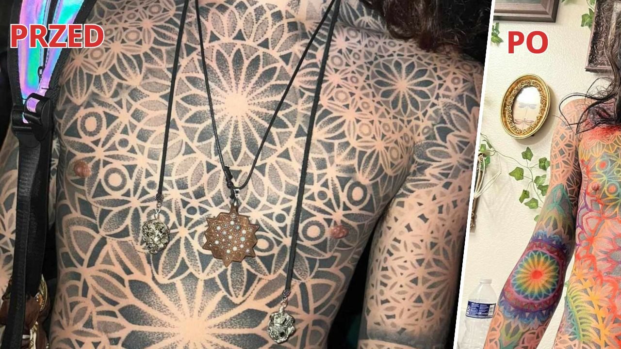 Dziewczyna tego mężczyzny pomalowała jego tatuaże... markerami! Teraz to zupełnie inny malunek!
