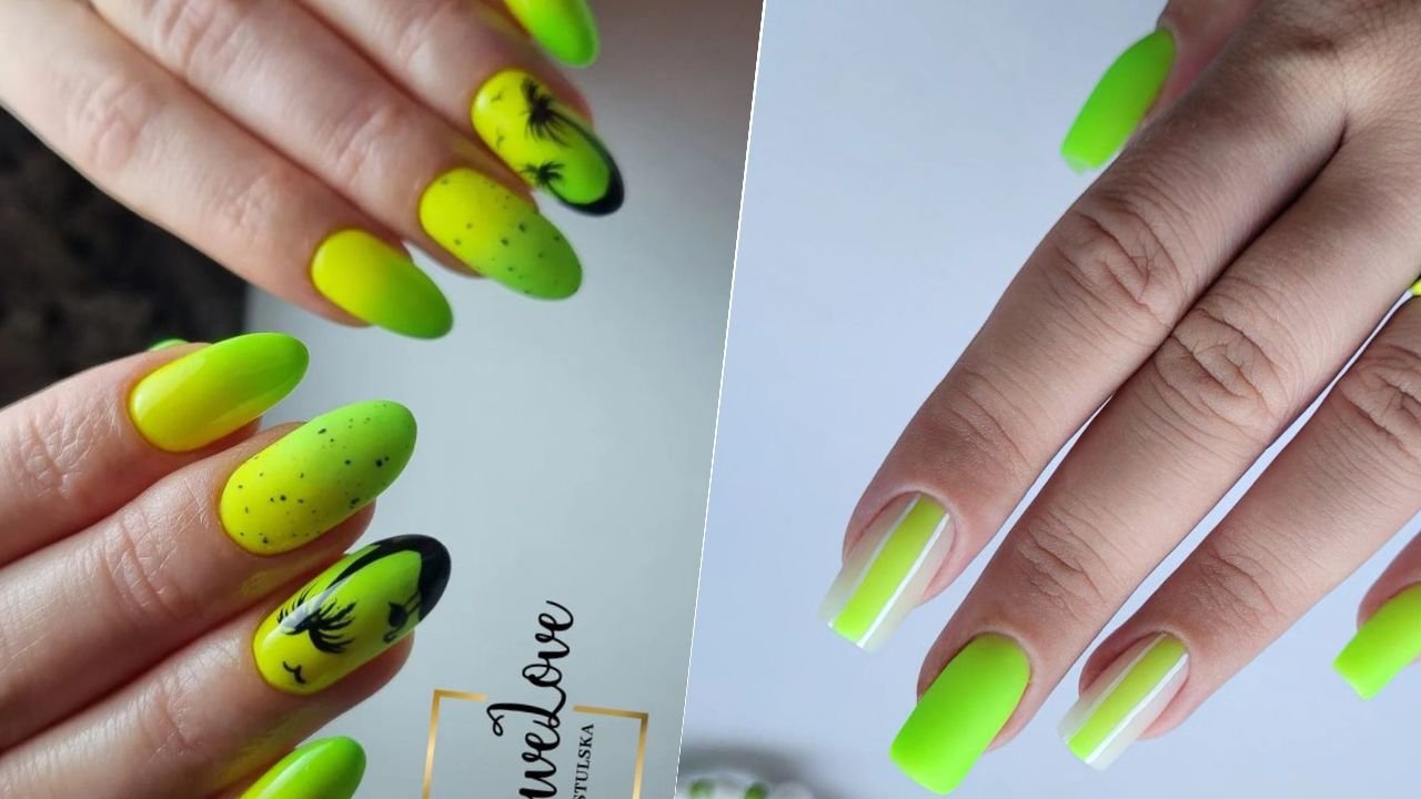 Paznokcie limonkowe - to piękny kolor, idealny na sierpień 2023! Zobacz 15 pięknych przykładów!