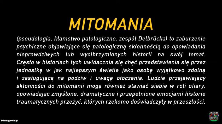 Screen z filmu Krzysztofa Stanowskiego o Natalii Janoszek, czym jest Mitomania