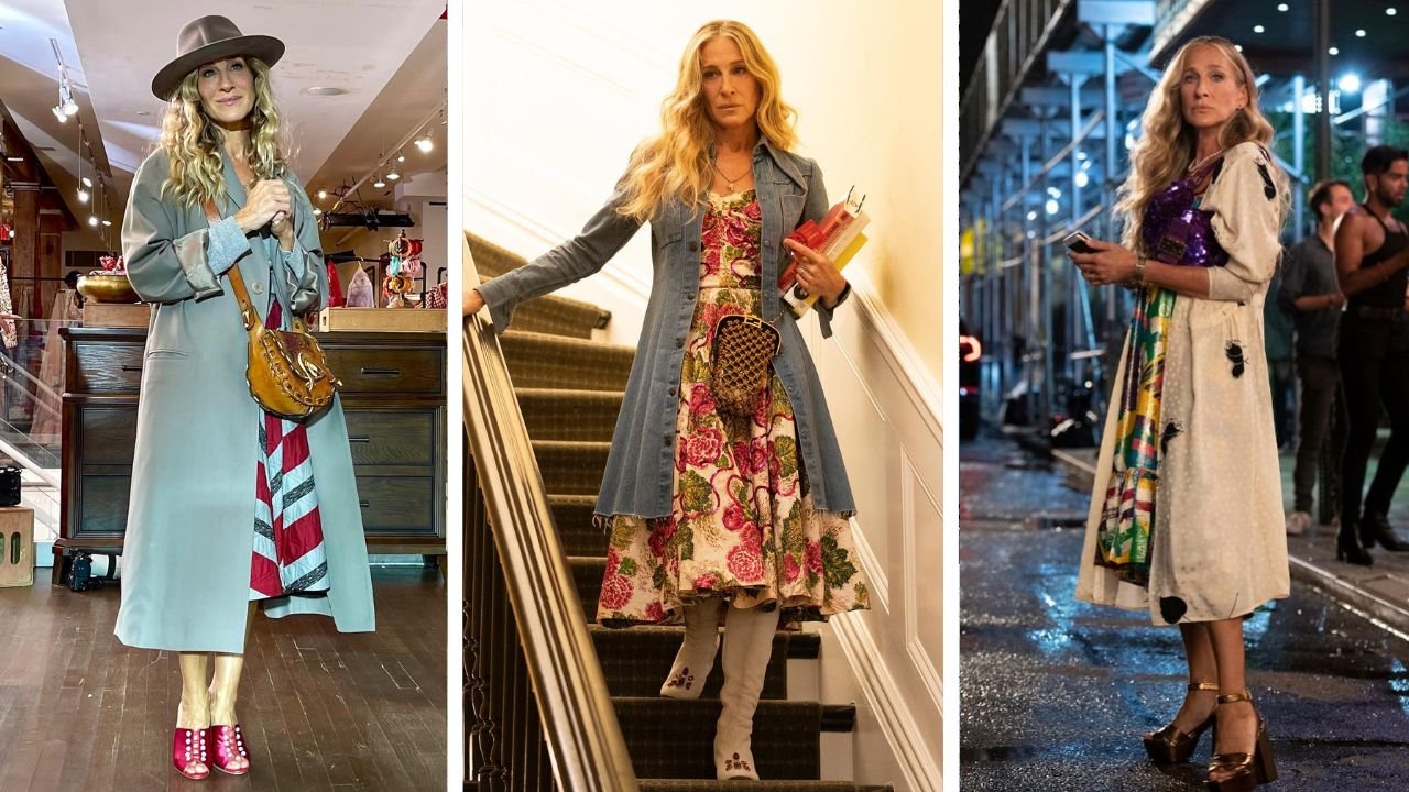 15 odmładzających stylizacji w stylu Carrie Bradshaw dla kobiet po 50 roku życia. Trendy na jesień 2023