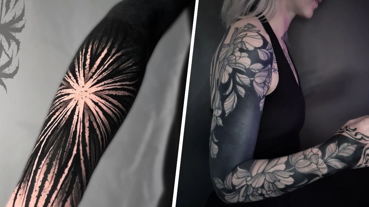 #blackouttattoo - ta odważna metoda tatuaży jest hitem 2023 roku! Oto najpiękniejsze przykłady!