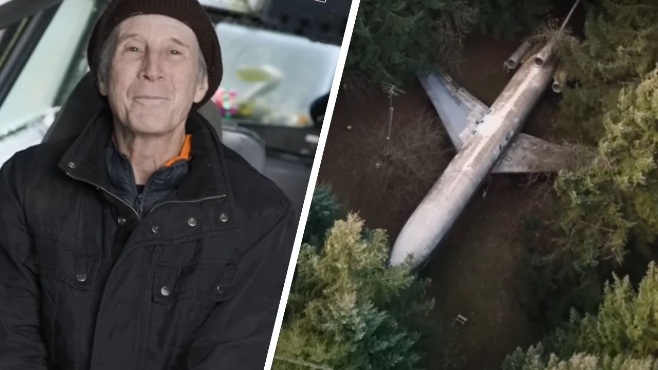 73-latek zamieszkał w środku lasu we wraku samolotu, który miał iść na złom. Nieźle się urządził!
