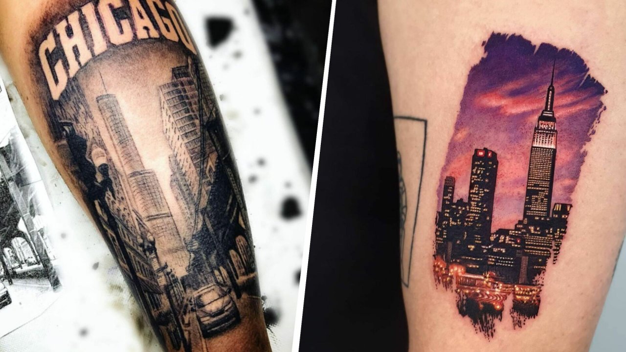 #citytattoo - tatuaż panoramy miasta. Piękne malunki, zapierające dech w piersiach!