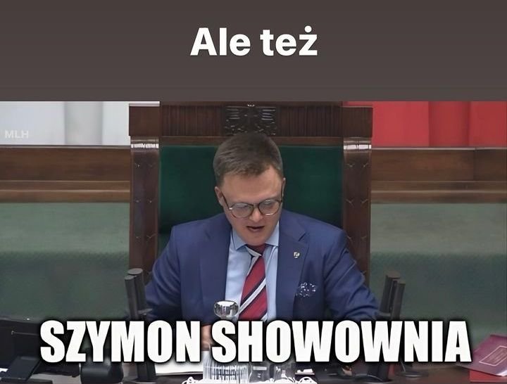 Szymon Hołownia siedzi w Sejmie, memy