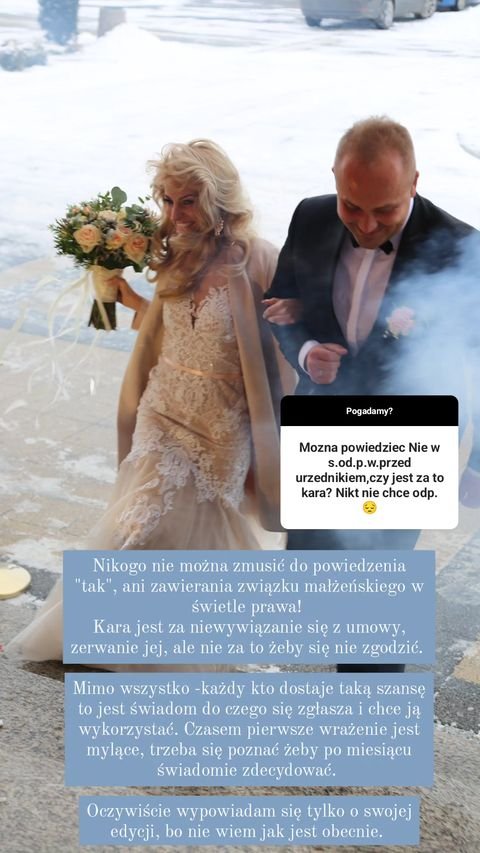 Anita Szydłowska w sukni ślubnej