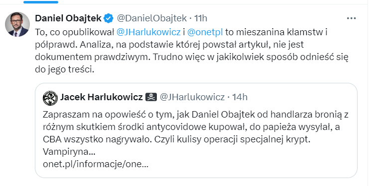 Daniel Obajtek, o papieżu Franciszku na Twitterze