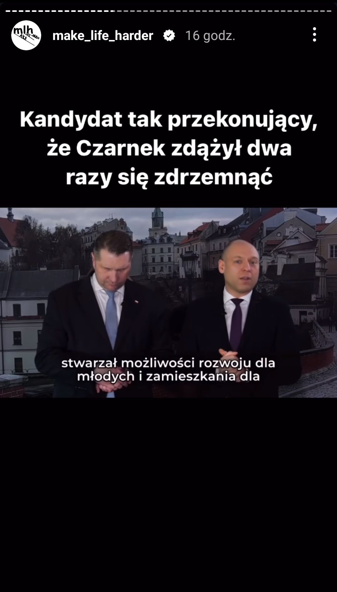 Przemysław Czarnek drzemie