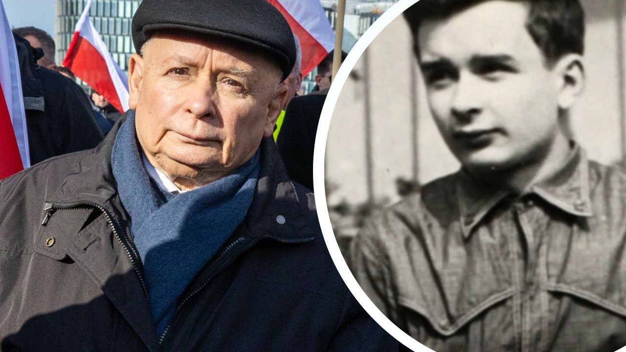 Jarosław Kaczyński dawniej i dziś - zestawienie dwóch zdjęć