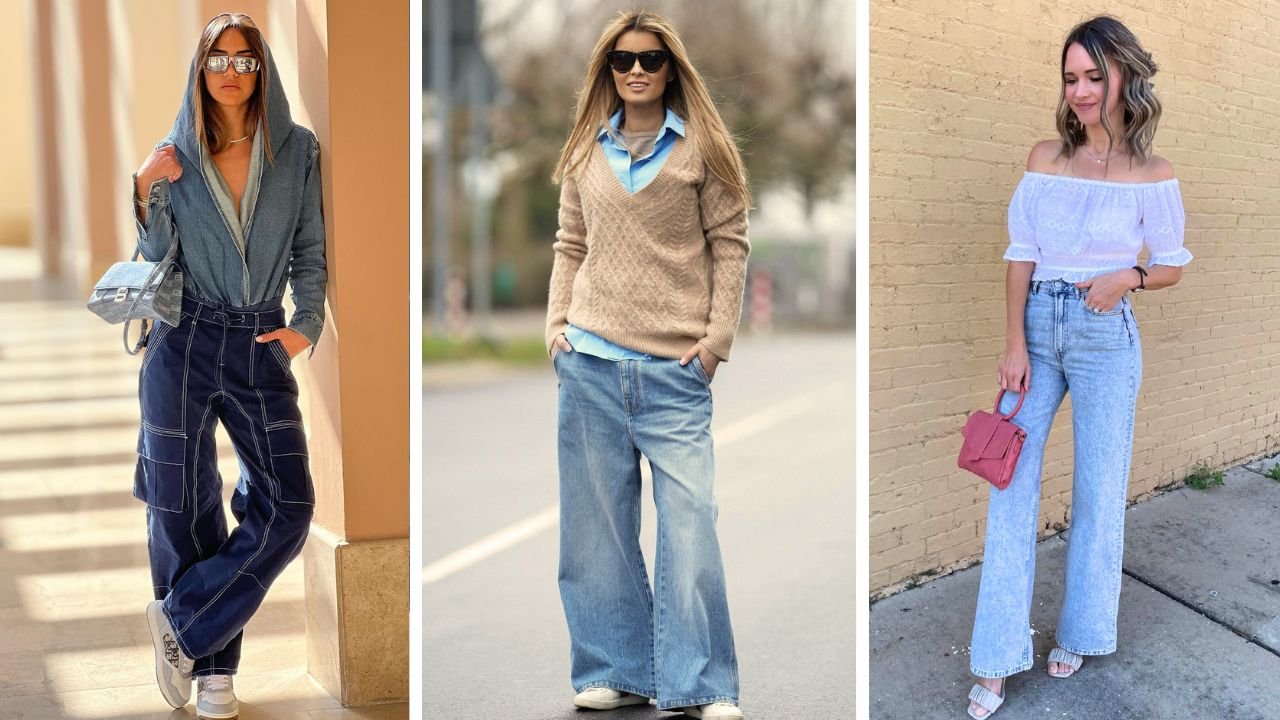 Jeansowe spodnie w 15 najmodniejszych stylizacjach na wiosnę 2024