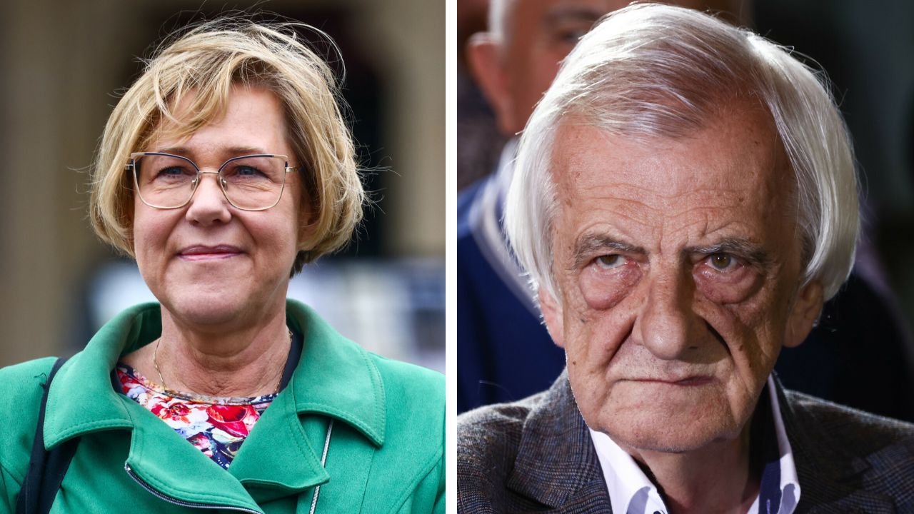 Barbara Nowak w zielonym płaszczu, Ryszard Terlecki, zbliżenie na twarz